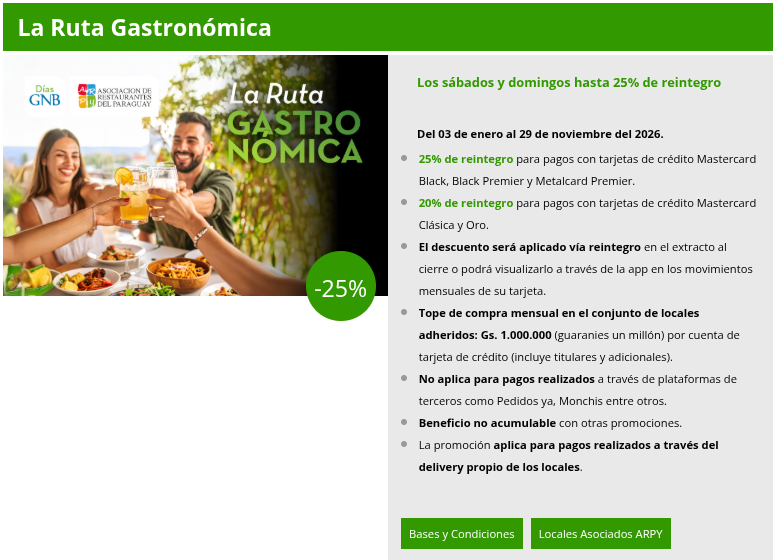 GNB - LA RUTA GASTRONOMICA MAR 2026