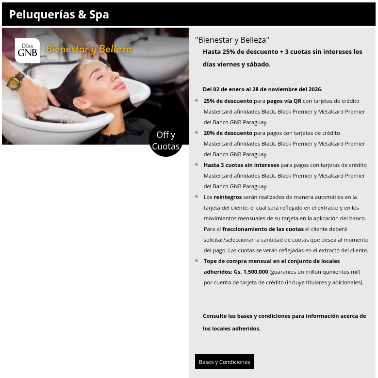 GNB - PELUQUERIAS & SPA MAR 2026
