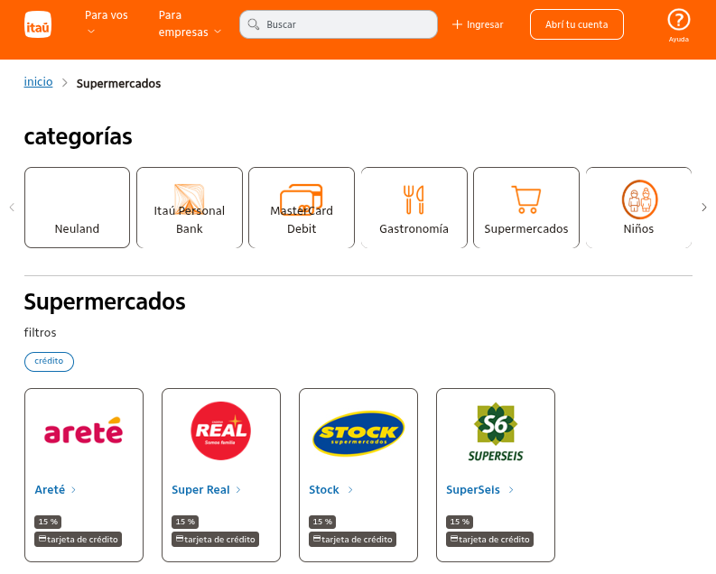 ITAU - SUPERMERCADOS MAR 2026