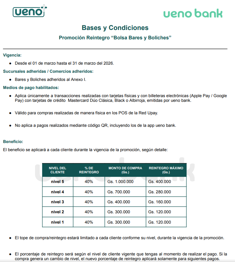 UENO - BARES MAR 2026